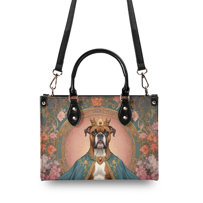 Boxer King Dog Portrait Crossbody Bag - Unique Vegan Leather Purse, Luxury Gift for Dog Lovers