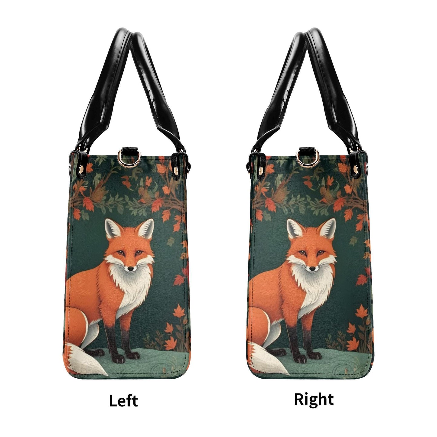 Sly Red Fox Bag Cute Crossbody Bag Unique Purse Cute Purse, Luxury Bag Vegan Leather Bags Printed Designer Bag