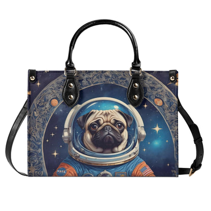 Pug Astronaut Bag Cute Crossbody Bag Unique Purse Cute Purse, Luxury Bag Vegan Leather Bags Printed Designer Bag