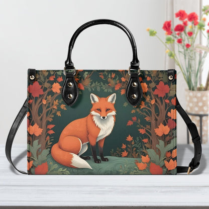 Sly Red Fox Bag Cute Crossbody Bag Unique Purse Cute Purse, Luxury Bag Vegan Leather Bags Printed Designer Bag
