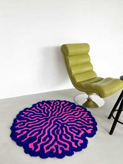 Abstract Tufted Rug / 100% Handmade Rug / Psychodelic design, 3d Tufted Rug, Soft & Fluffy,  Housewarming Gifts