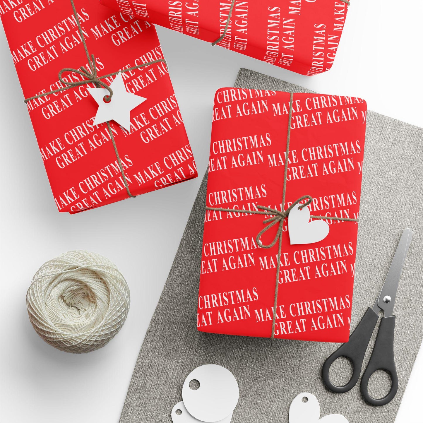 Trump Make Christmas Great Again Wrapping Paper, Trump Christmas Gift Wrap Paper, Republican Wrapping Paper, Trump Santa Wrapping Paper