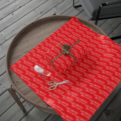 Trump Make Christmas Great Again Wrapping Paper, Trump Christmas Gift Wrap Paper, Republican Wrapping Paper, Trump Santa Wrapping Paper