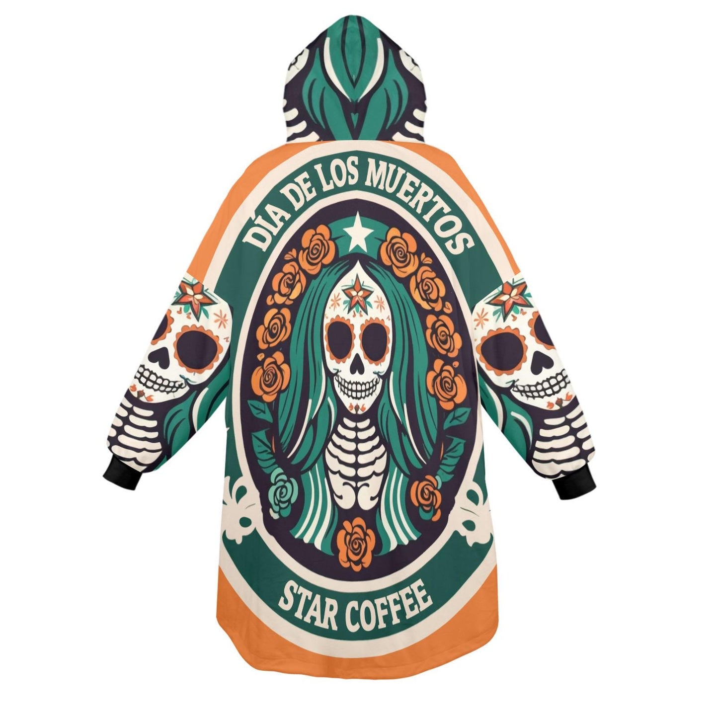 Day of the Dead Blanket Hoodie Coffee personalized blankets hoodie Chicano Día De Los Muertos Blanket day of the dead Blanket