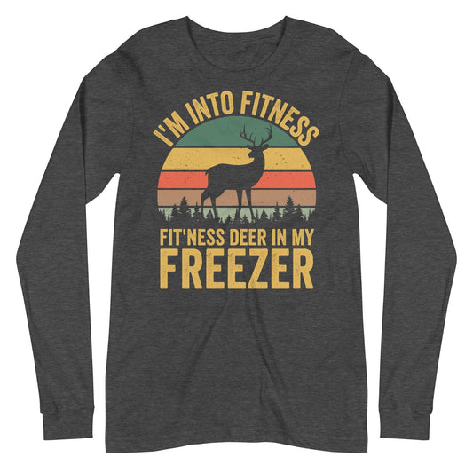 hunting long sleeve shirts, Im into fitness fitness deer in my freezer, long sleeve hunting shirt, gift for hunter for men