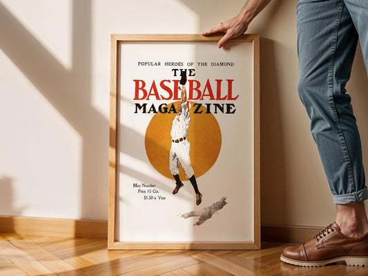 Old Time Baseball Art Print Retro Baseball Poster Vintage Sports Fan Gift Baseball Decor Home Office Sports Wall Art Gift