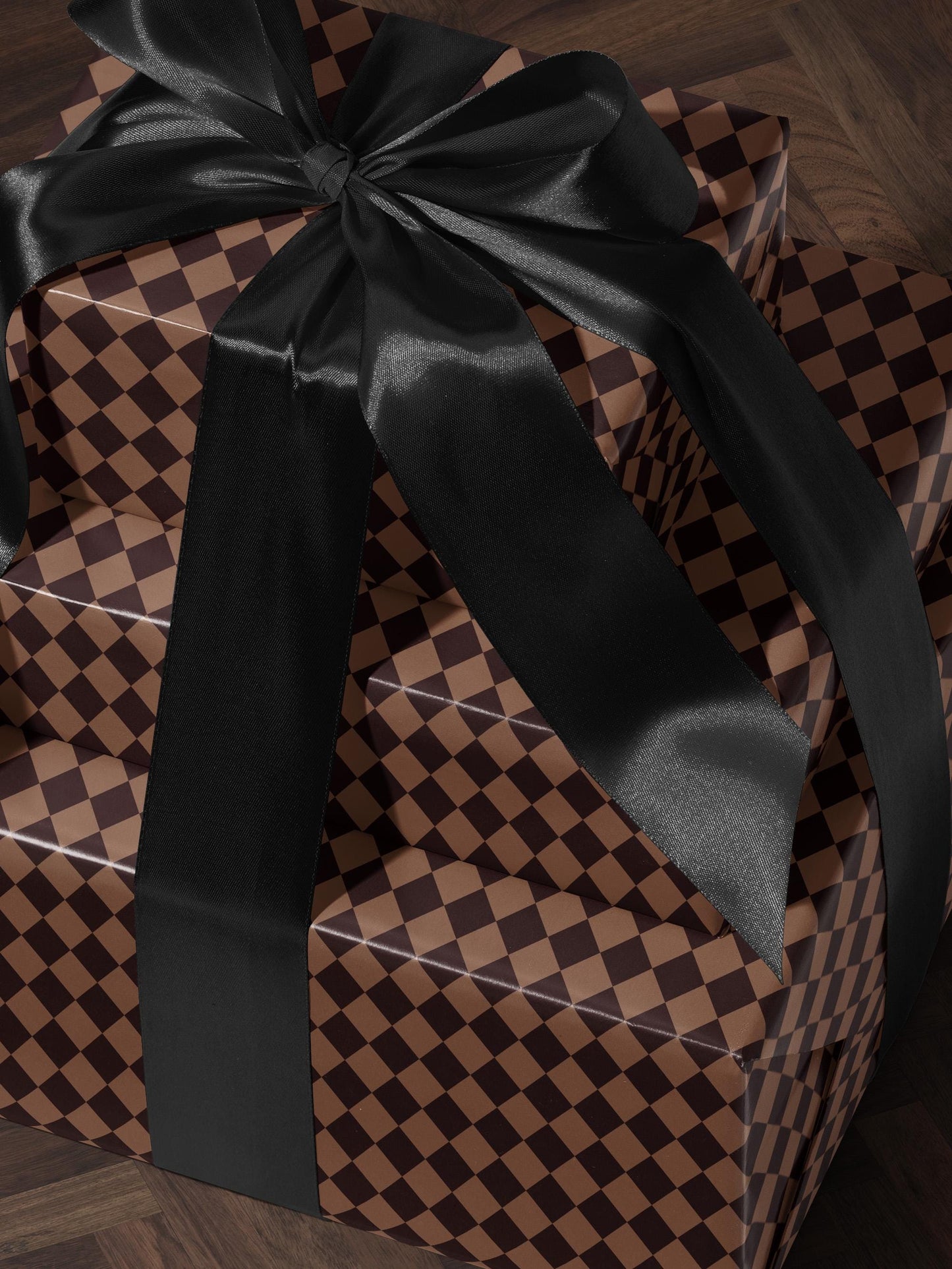 Brown Harlequin Gift Wrap Classy Wrapping Paper Birthday Traditional Gift Wrap Vintage Wrapping Paper Holiday Gift Wrap for Him Gift Brother
