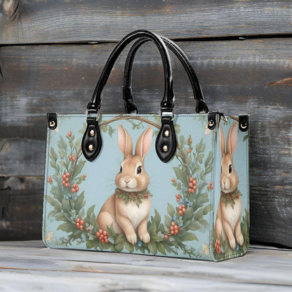 Adorable Rabbit Crossbody Bag - Vegan Leather Designer Purse, Unique Animal Lover Gift for Women