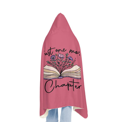 Just One More Chapter Hooded Blanket | Reading Blanket | Wearable Blanket | Hoodie Blanket | Snuggle Blanket | Sherpa Blanket