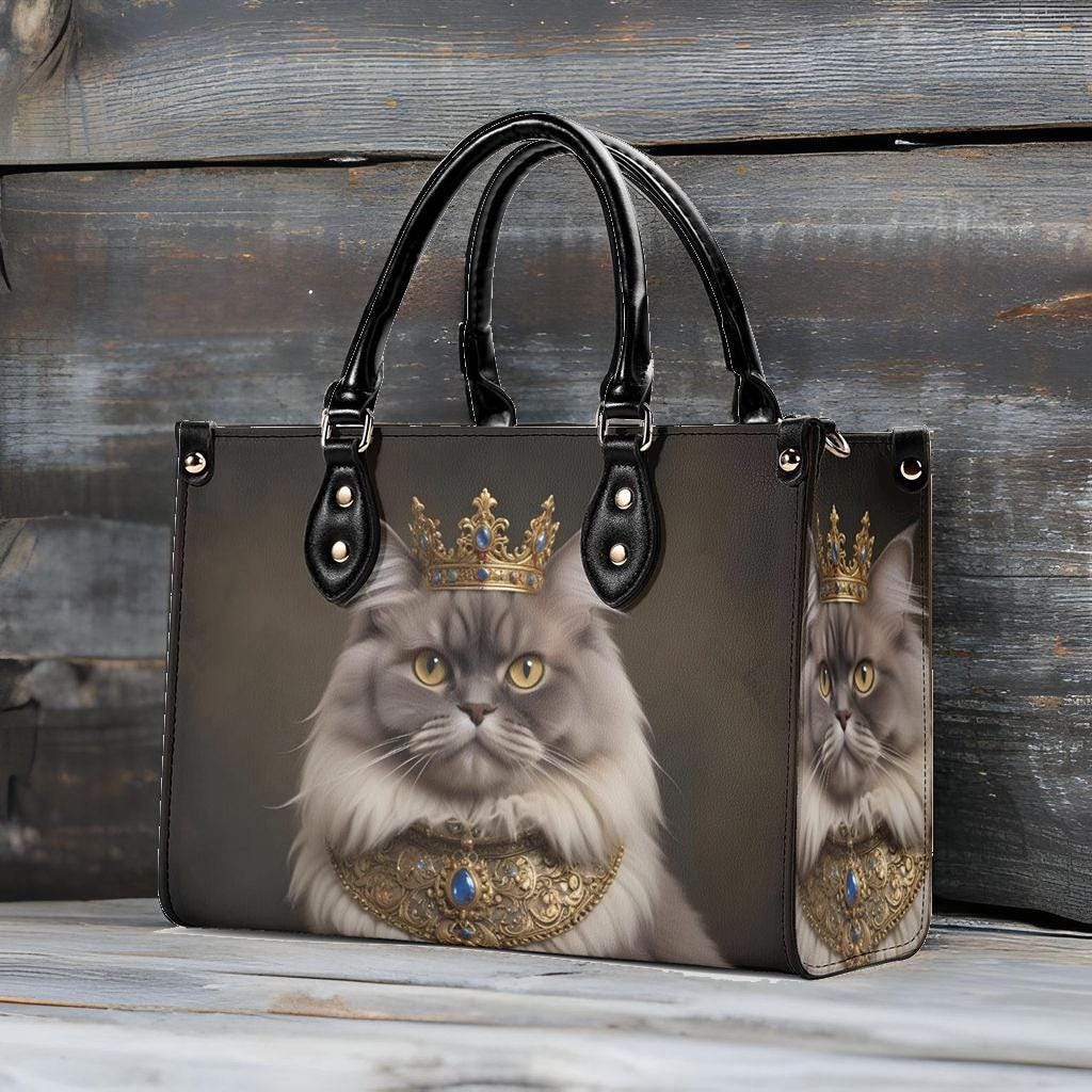 Royal Baroque Cat Bag Cute Crossbody Bag Unique Purse Cute Purse, Luxury Bag Vegan Leather Bags Printed Designer Bag