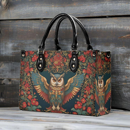Regal Owl Bag Cute Crossbody Bag Unique Purse Cute Purse, Luxury Bag Vegan Leather Bags Printed Designer Bag