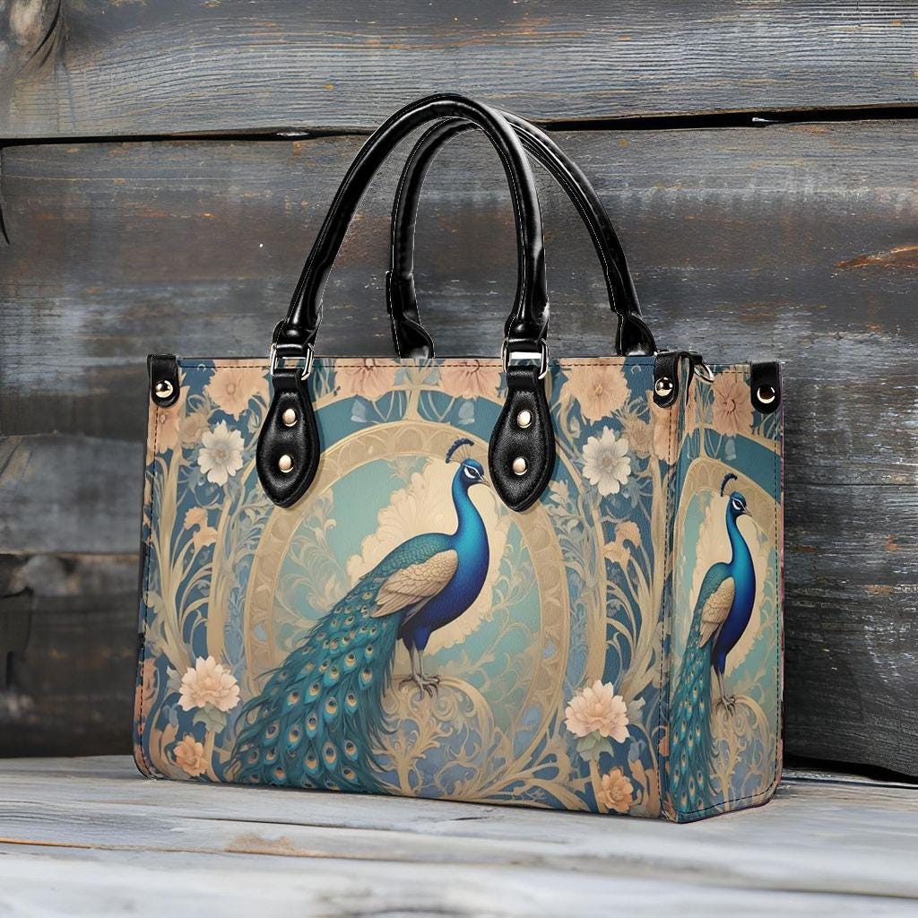 Celestial Sunburst Crossbody Bag - Art Nouveau Vegan Leather Designer Purse, Unique Gift for Women