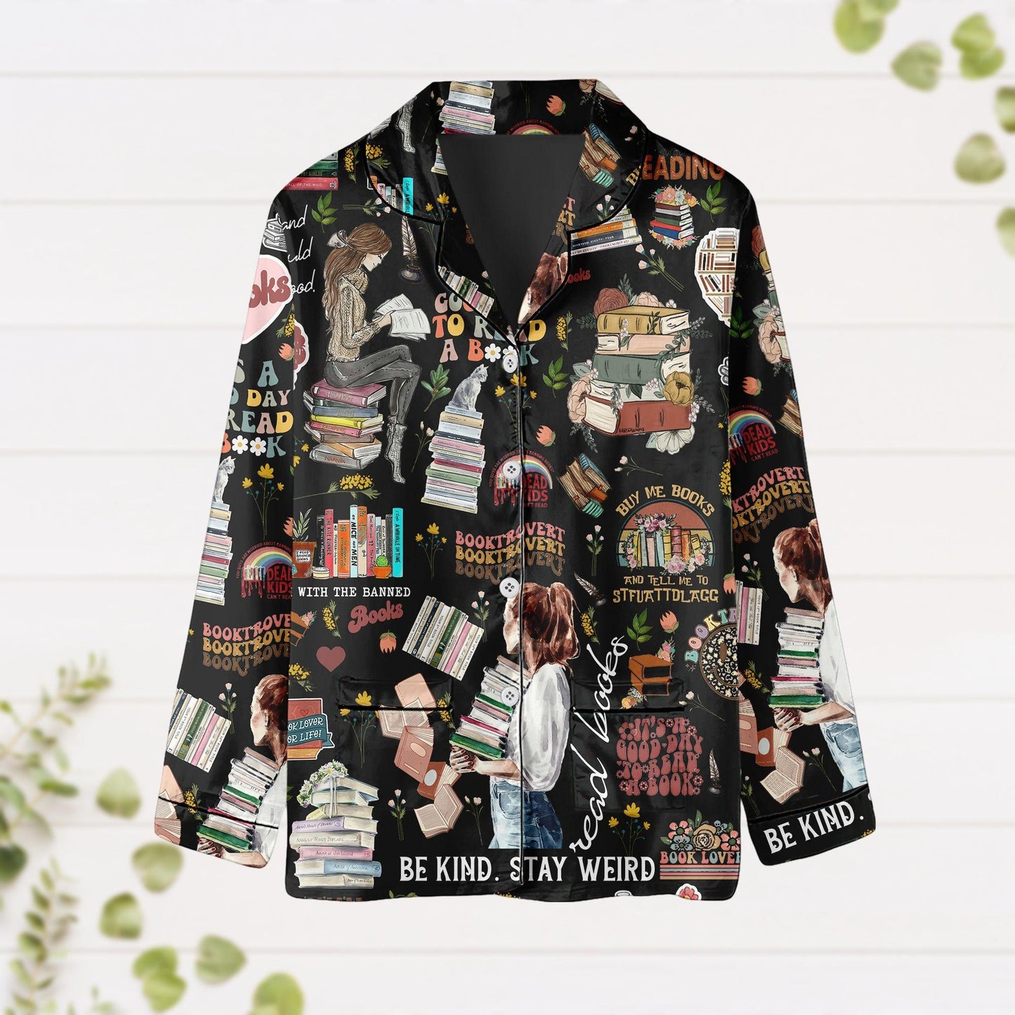 Books Pajamas Set, Reading Pajamas, Pajamas For Readers, Bookish Pajama Gift, Bookworm Pajama Outfit, Womens Kids Pjs, Gift For Her