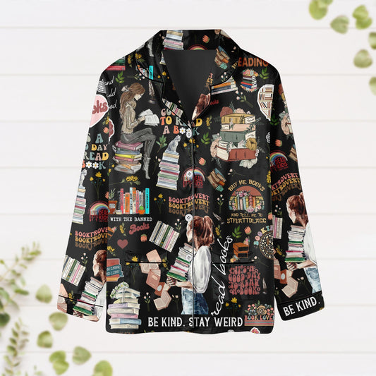 Books Pajamas Set, Reading Pajamas, Pajamas For Readers, Bookish Pajama Gift, Bookworm Pajama Outfit, Womens Kids Pjs, Gift For Her