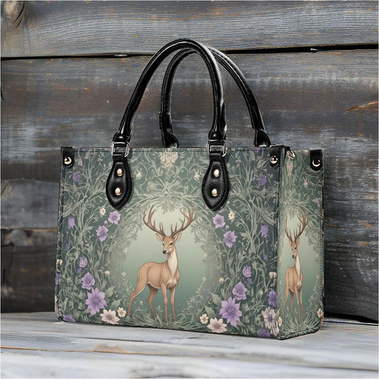 Woodland Deer Bag Cute Crossbody Bag Unique Purse Cute Purse, Luxury Bag Vegan Leather Bags Printed Designer Bag