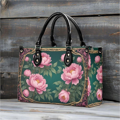 Enchanted Peonies Bag Cute Crossbody Bag Unique Purse Cute Purse, Luxury Bag Vegan Leather Bags Printed Designer Bag