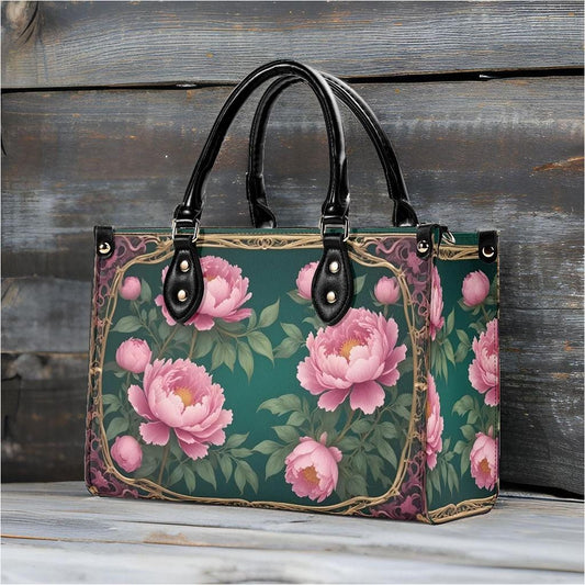 Enchanted Peonies Bag Cute Crossbody Bag Unique Purse Cute Purse, Luxury Bag Vegan Leather Bags Printed Designer Bag