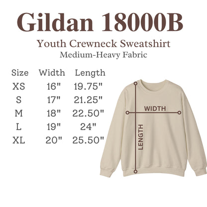 Youth Mountain Biking Christmas Sweatshirt, Biker Ugly Christmas for Kids, Holiday Cycling Crewneck, Mountain Bike Gift for Boys