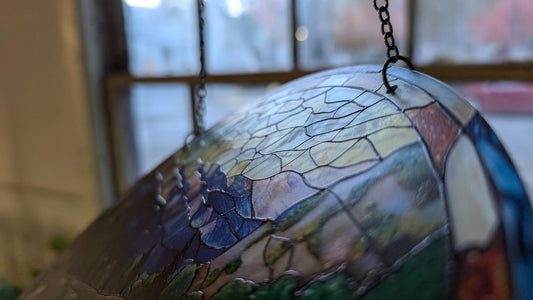 Lazy River Kayaking: Stained Glass Style Window Hanging