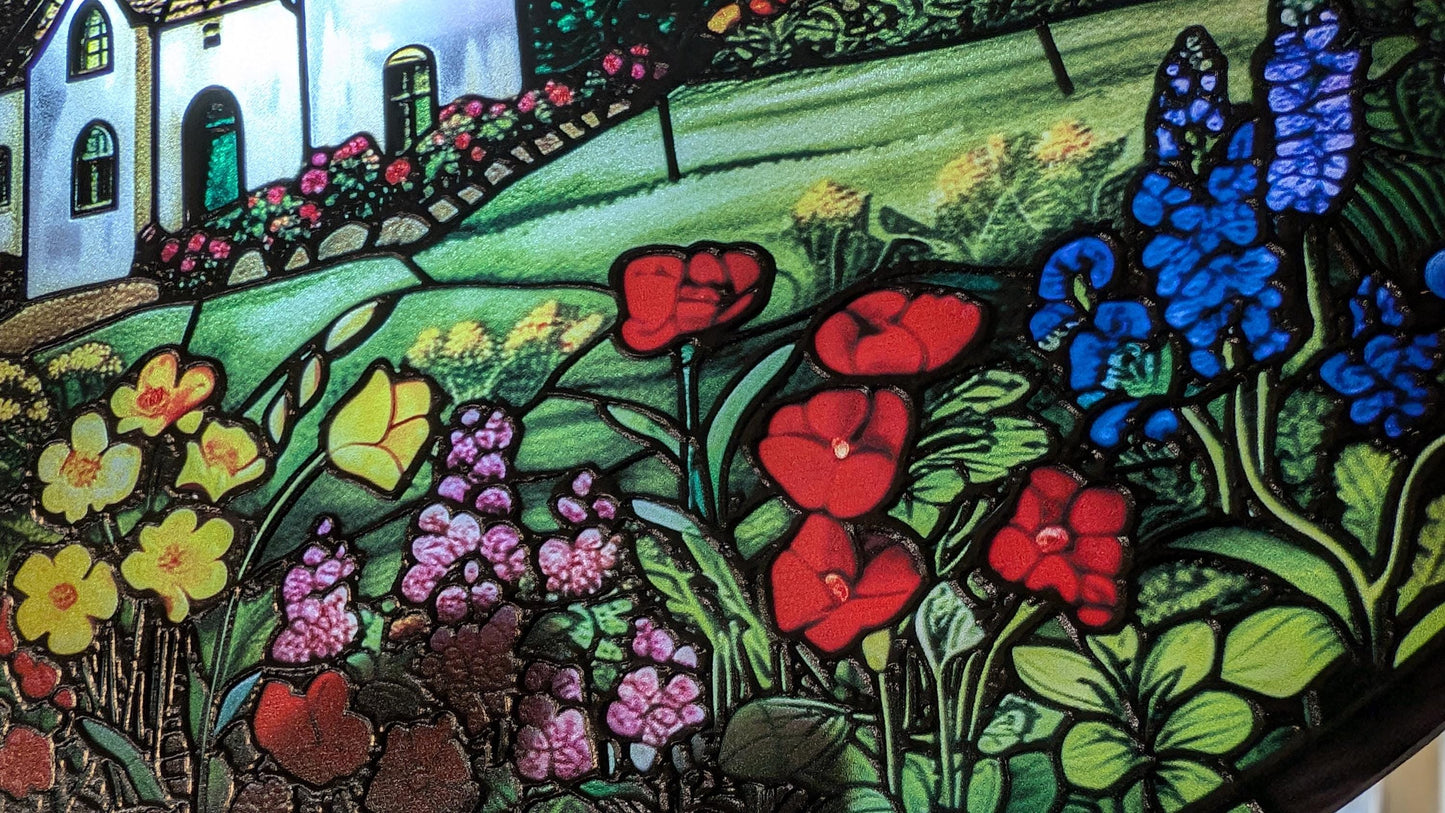 Irish Homestead: Stained Glass Style Window Hanging