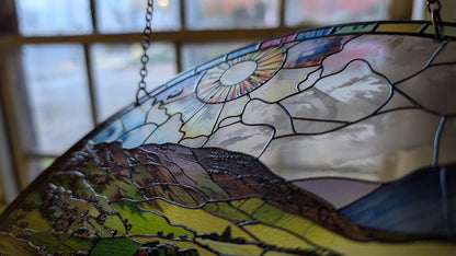 Irish Homestead: Stained Glass Style Window Hanging