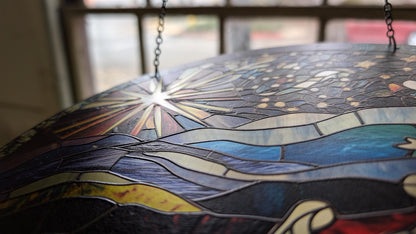 Nativity: Stained Glass Style Window Hanging
