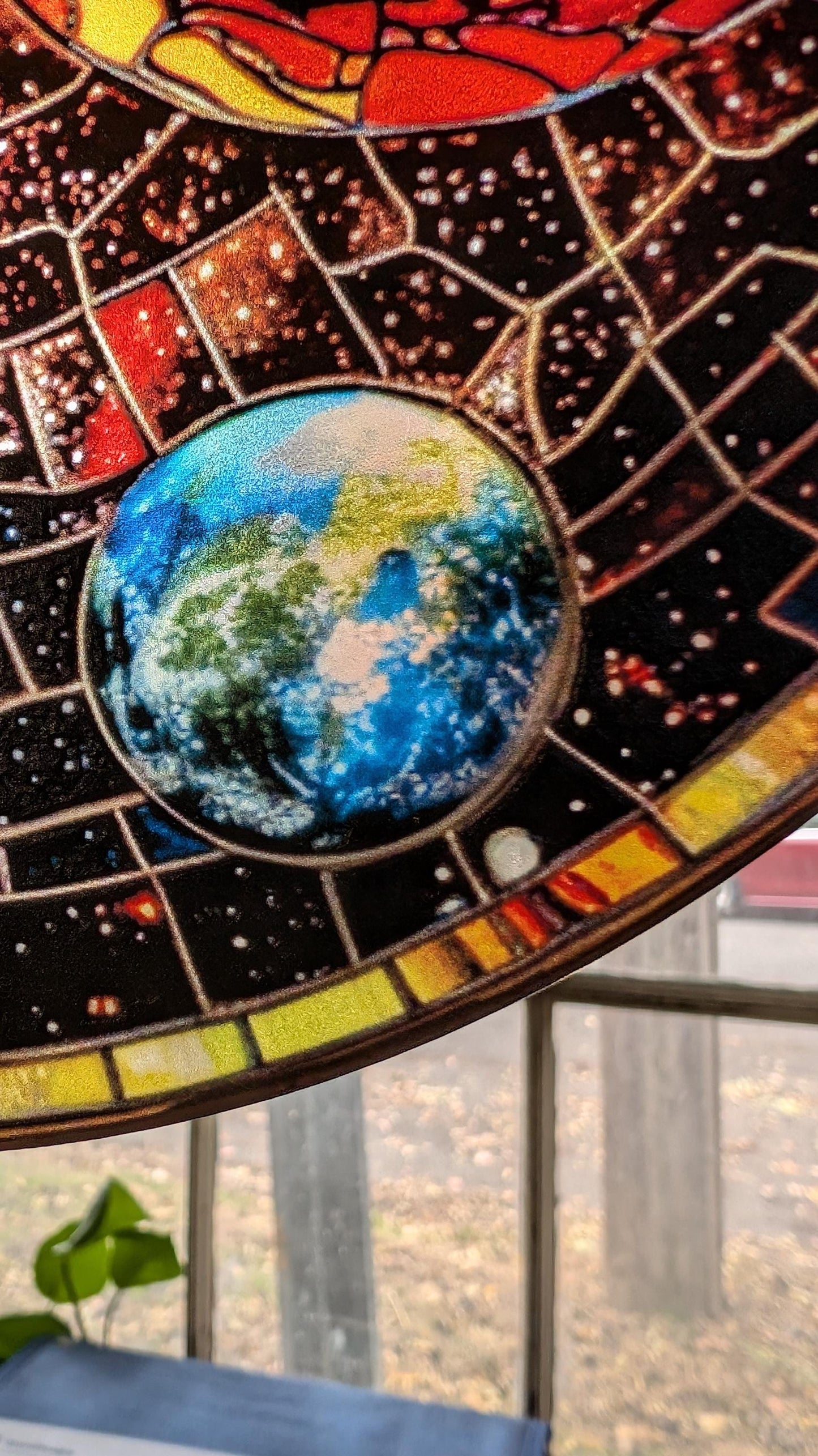 The Solar System: Stained Glass Style Window Hanging Made With Real Glass