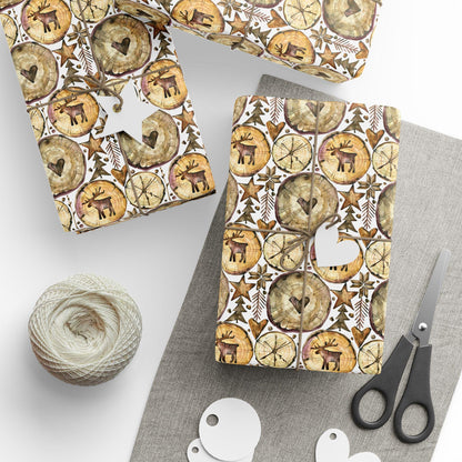 Rustic Wrapping Paper Wood - Boho Wood Mens Gift Wrap Paper - Rustic Christmas