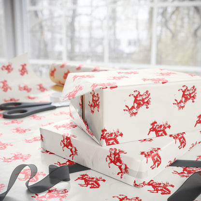 Western Gift Wrap Papers - Cowboy Western Vintage Retro Nostalgic