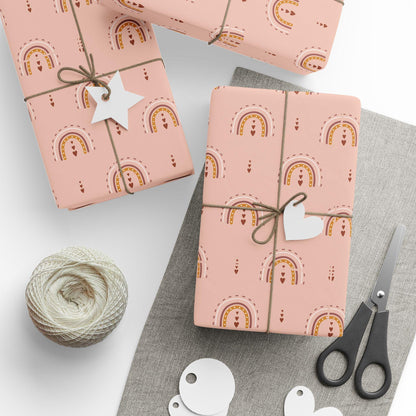 Girls Boho Gift Wrapping Papers | Boho Rainbow Gift Wrap - Kids Gift Wrapping Paper