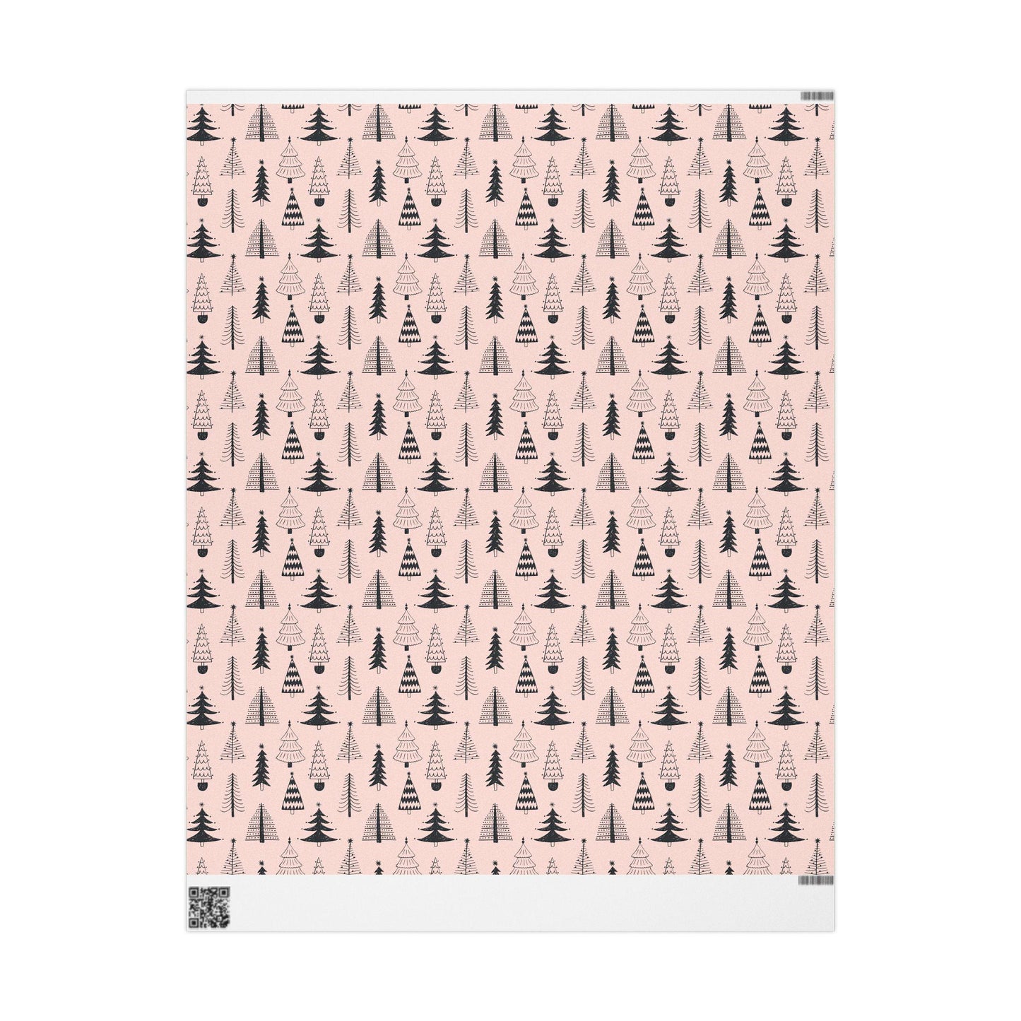 Pink Christmas Tree Gift Wrapping Papers - Custom Holiday Gift Wrap - Girls Gift Wrap