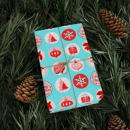 Vintage Christmas Gift Wrap Papers - Retro Christmas Gift wrapping - Nostalgic Santa Claus Wrapping paper