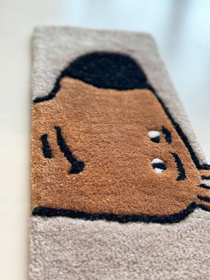 Chill Guy Keyboard tufted keyboard rug keyboard rest Custom rug Fluffy Rug keyboard mat fuzzy desk carpet handmade rug desk rug cute rug mug