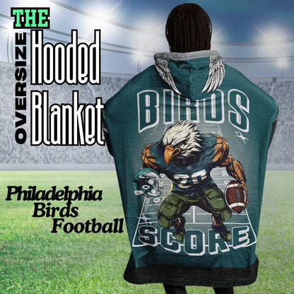 Philadelphia Birds Oversized Cuddle Hoodie Blanket: Football Fan Gift