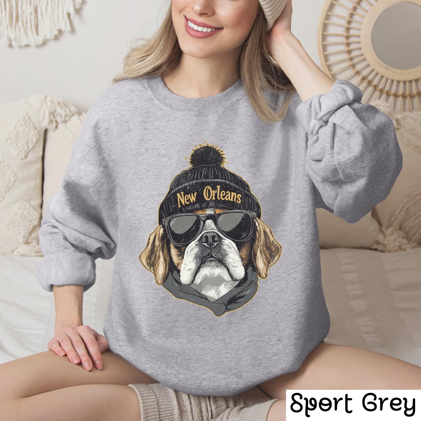 New Orleans Football Sweatshirt, Retro Sports Fan Shirt, Trendy Game Day Gift Tee, New Orleans Mascot Sweatshirt, New Orleans Football Fan