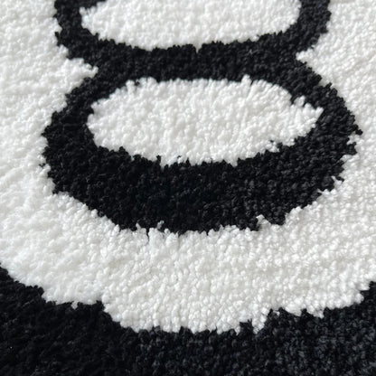8 Ball Rug, Round Rug, Billiard Ball Rug, Living Room Rug, Area Rug, Colorful Rug