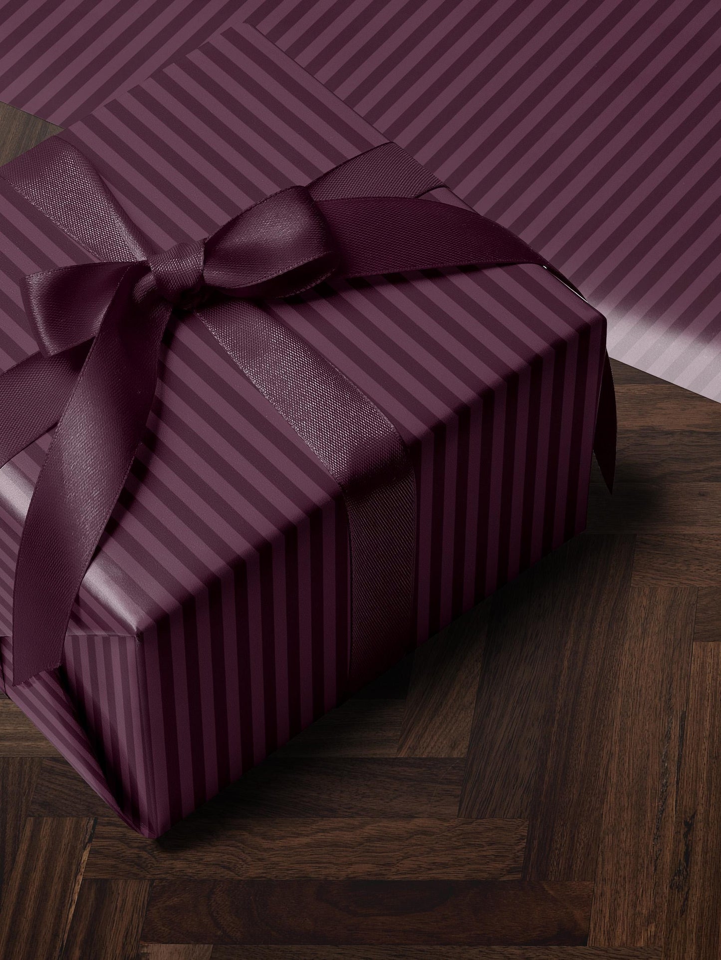 Plum Stripe Wrapping Paper Purple Gift Wrap Christmas Wrapping Paper Holiday Gift for Daughter Baby Shower Gift Wrap Kid Birthday Party