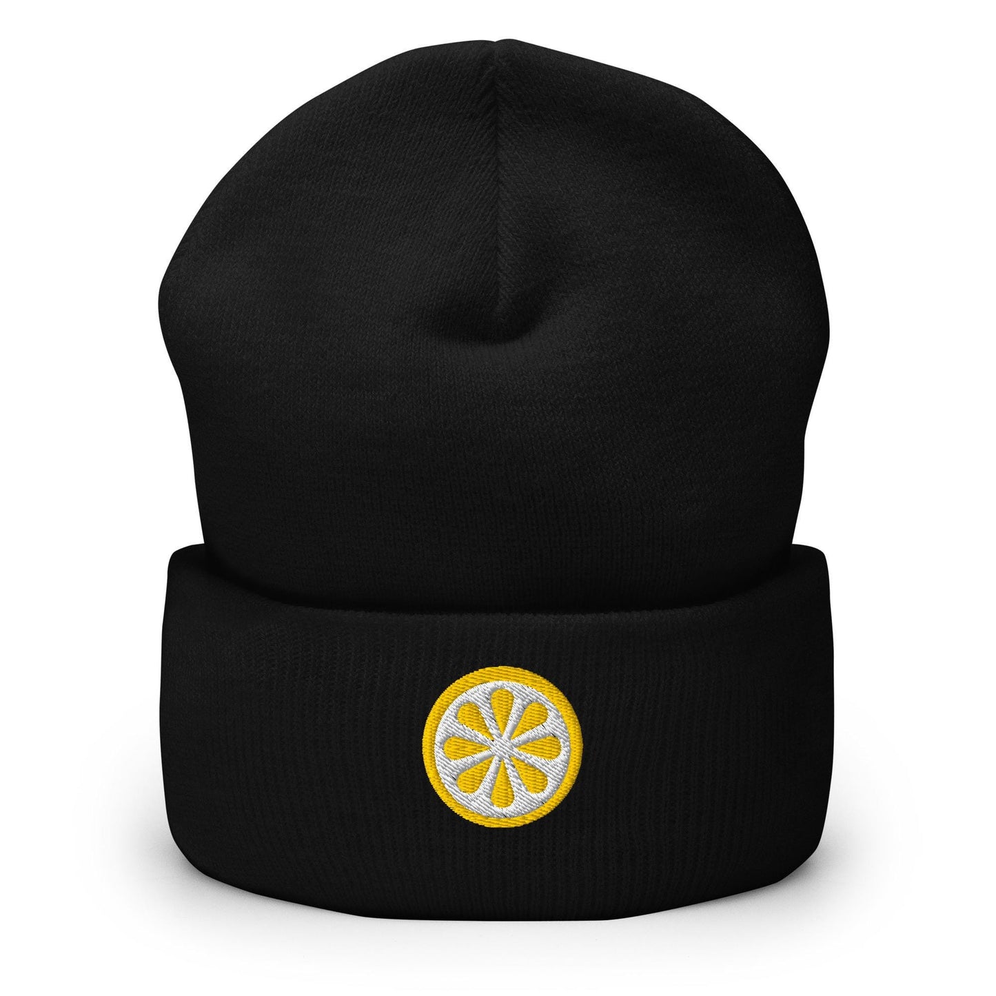 Lemon Beanie, Handmade Cuffed Knit Unisex Slouchy Adult Winter Hat Cap Gift, Kawaii