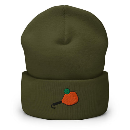 Pickleball Beanie, Handmade Cuffed Knit Unisex Slouchy Adult Winter Hat Cap Gift, Kawaii