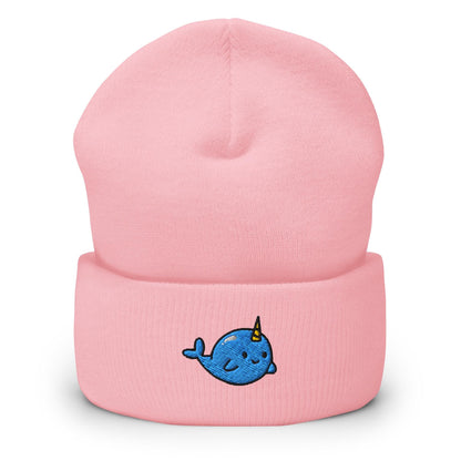 Whale Beanie, Handmade Cuffed Knit Unisex Slouchy Adult Winter Hat Cap Gift, Kawaii