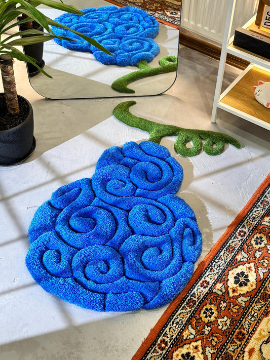 Anime themed 3D Tufted Rug, Handmade Fluffy Rug, Anime Rug, Anime Fan Gift, Plush Rug