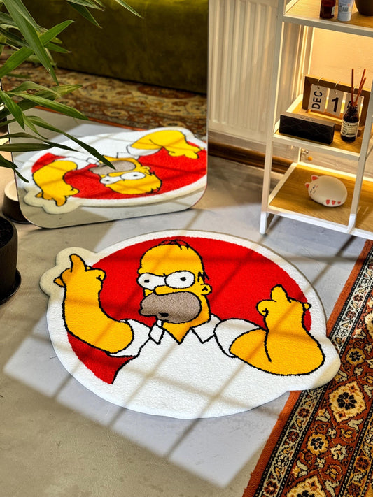 Tufted Cartoon Non-slip rug, Living room floor mat, Teenage Room Bedroom  Decor,  Cartoon Lover Gift, Fluffy Rug, Handmade Rug