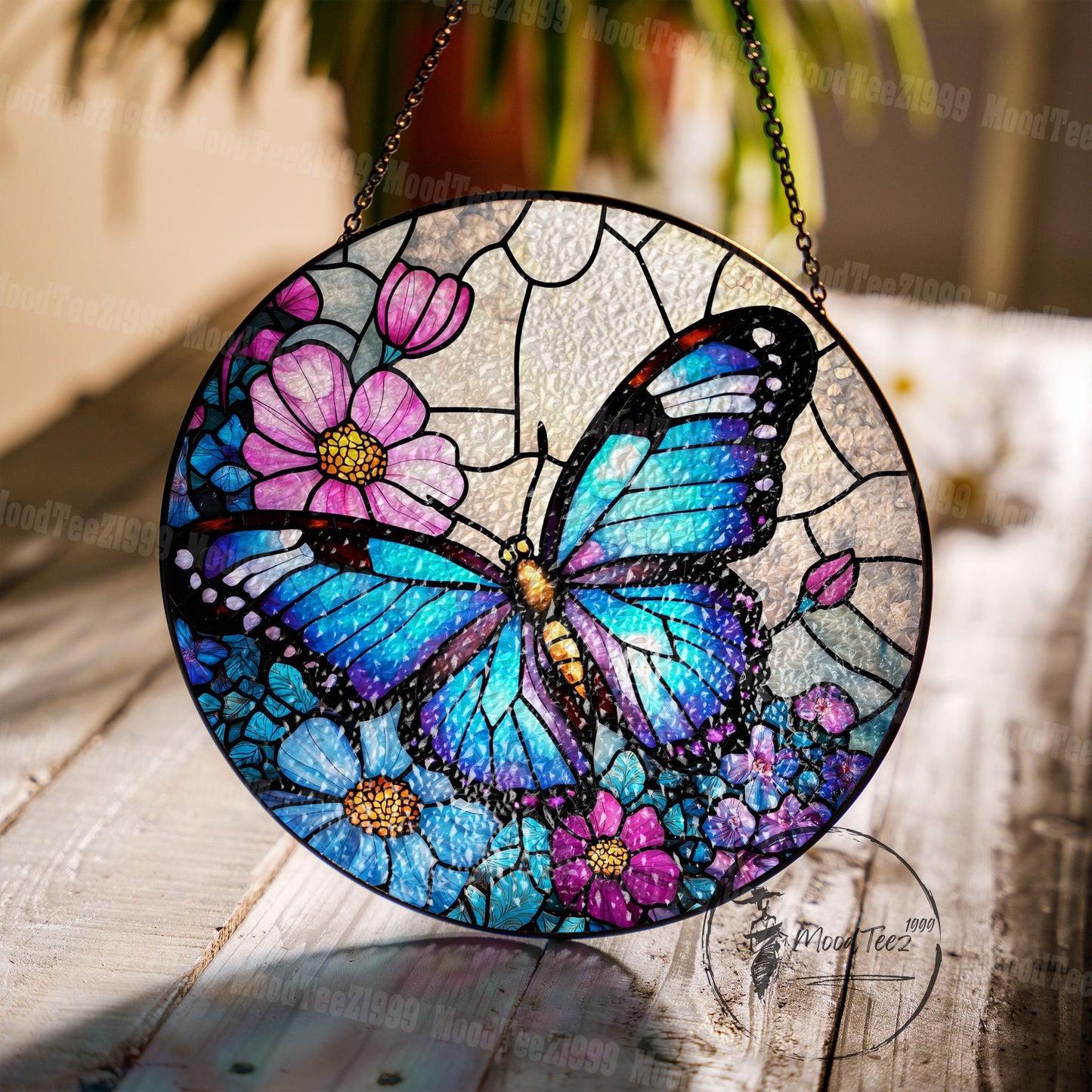 Butterfly Stained Glass Suncatcher, Gift for Butterfly Lovers, Stained Glass Window Hanging, Butterfly Suncatcher, Gift for Mom