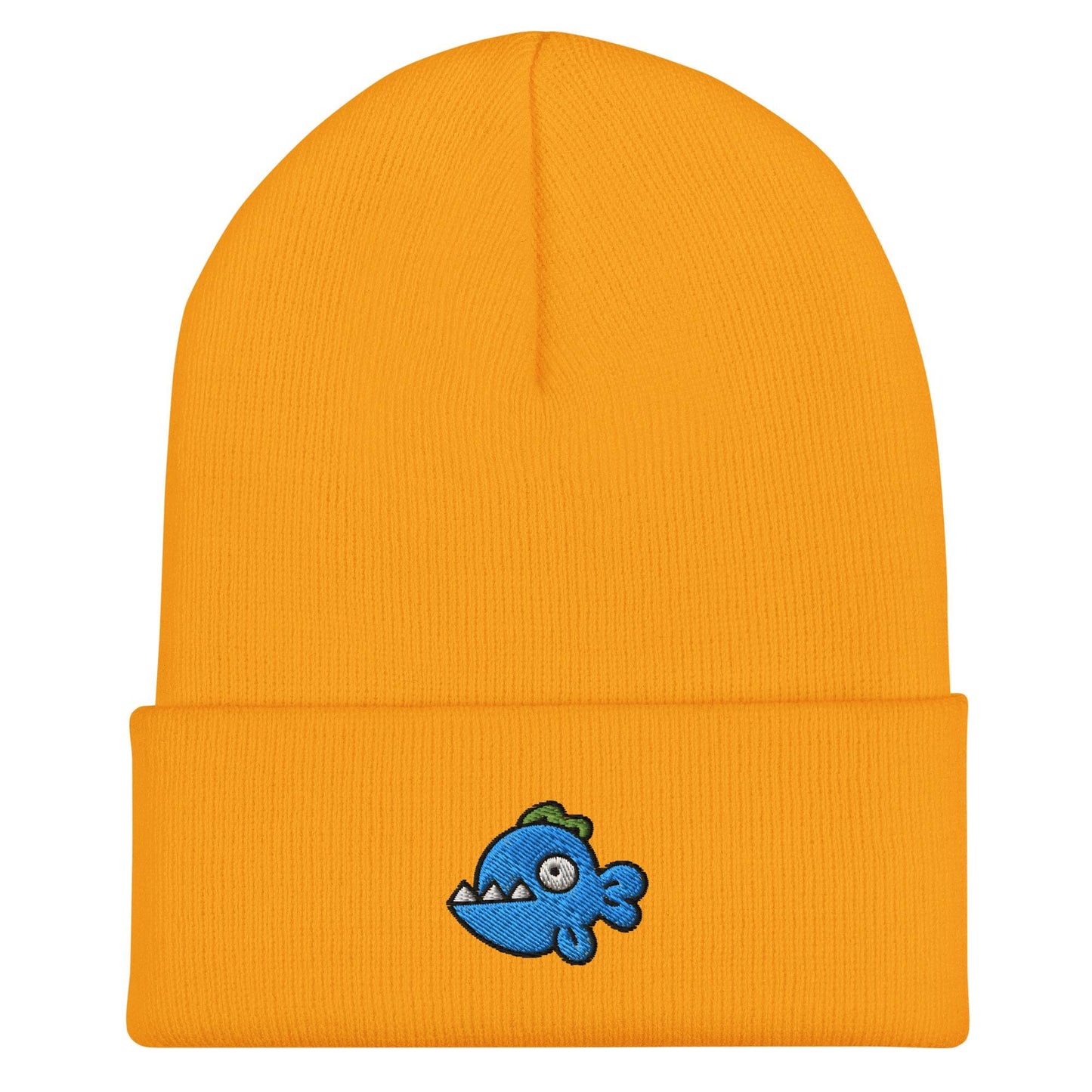 Fish Beanie, Handmade Cuffed Knit Unisex Slouchy Adult Winter Hat Cap Gift, Kawaii