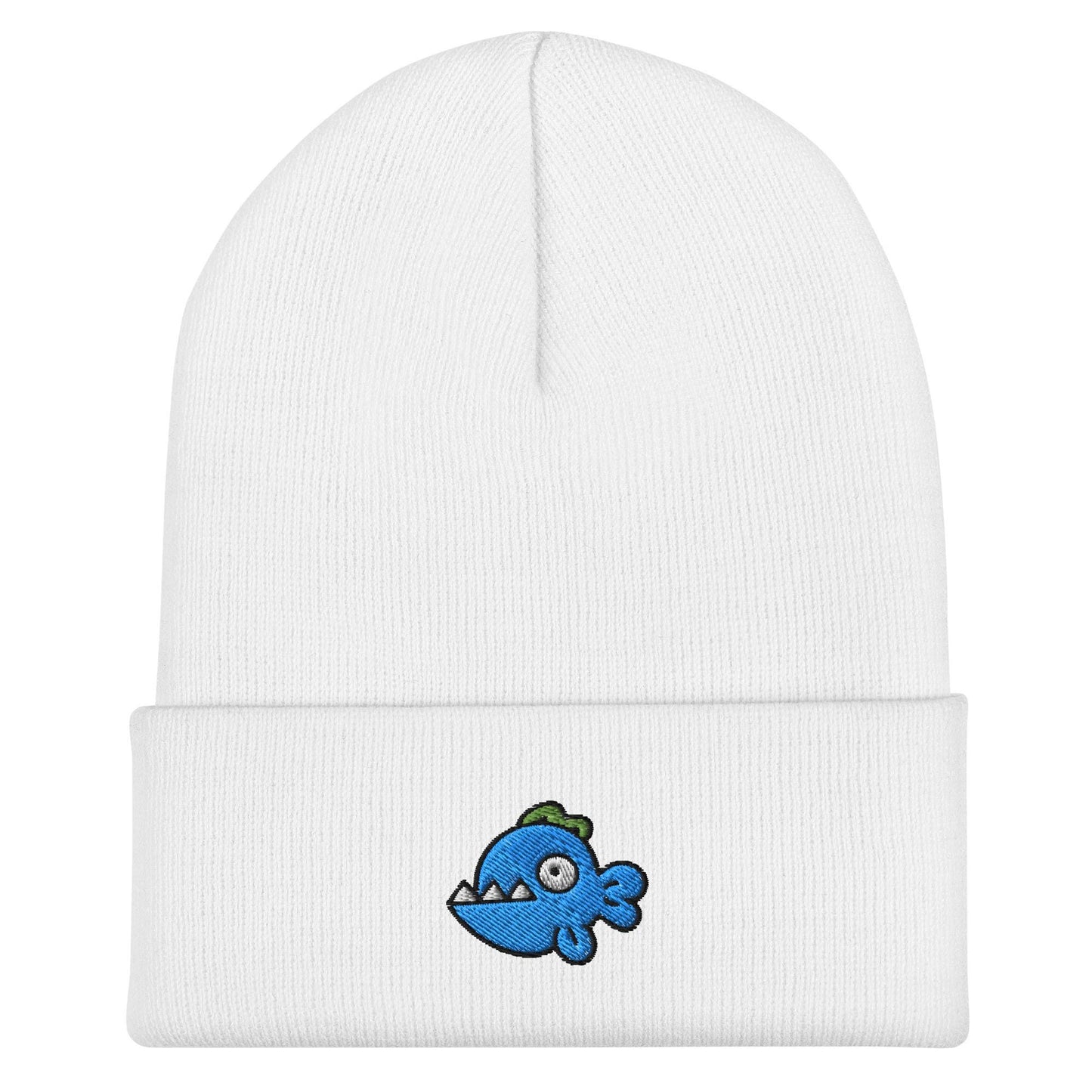 Fish Beanie, Handmade Cuffed Knit Unisex Slouchy Adult Winter Hat Cap Gift, Kawaii