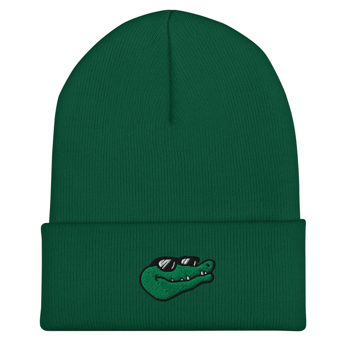 Alligator Beanie, Handmade Cuffed Knit Unisex Slouchy Adult Winter Hat Cap Gift, Kawaii