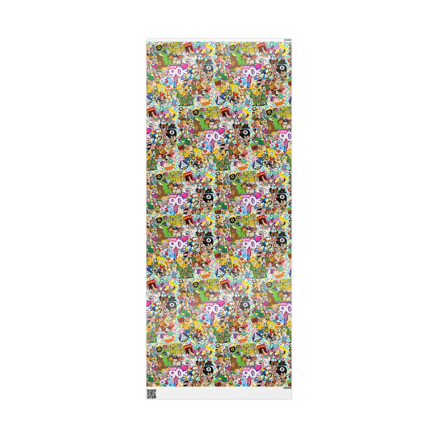 90's Wrapping Papers, Nostalgic Custom Gift Wrap, High-Quality Fine Art Paper, Matte or Glossy Finish, 3 Sizes Available