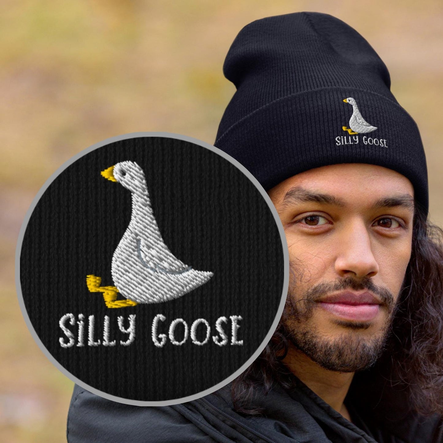Silly Goose Beanie, Embroidered Silly Goose Winter Hat, Goose Lover Toque