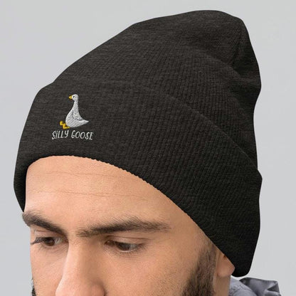 Silly Goose Beanie, Embroidered Silly Goose Winter Hat, Goose Lover Toque