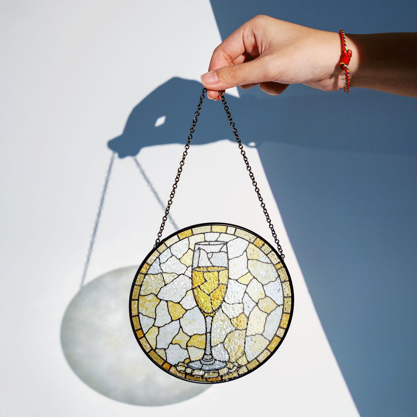 Champagne Glass Stained Glass Suncatcher Sun Catcher Gift for Wine Lovers Home Decor